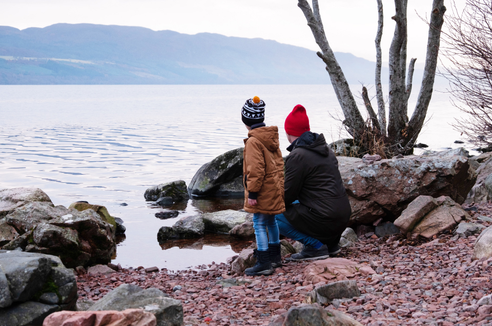 Visitando el Lago Ness con niños