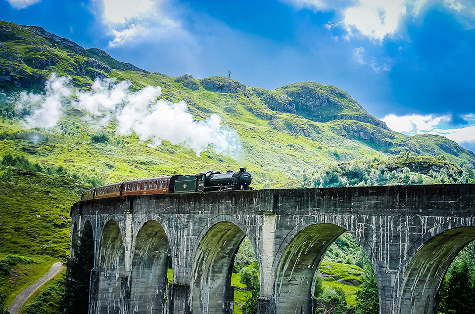 Tren Expreso de Hogwarts en Escocia