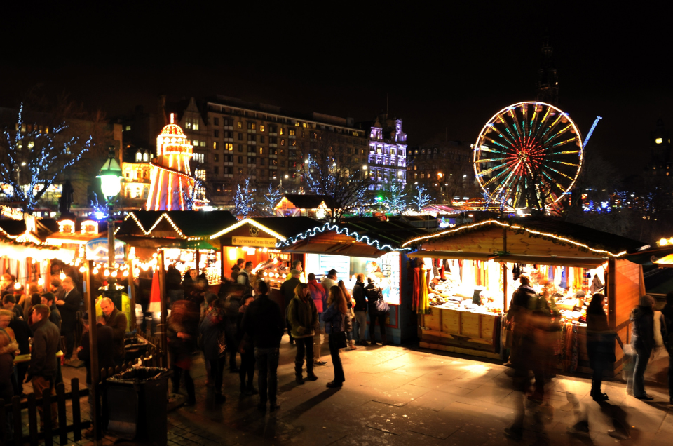 mercadillo navideño de Edimburgo